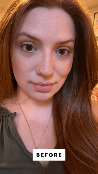 Silva before applying the Oribe Gold Lust Nourishing Hair Oil